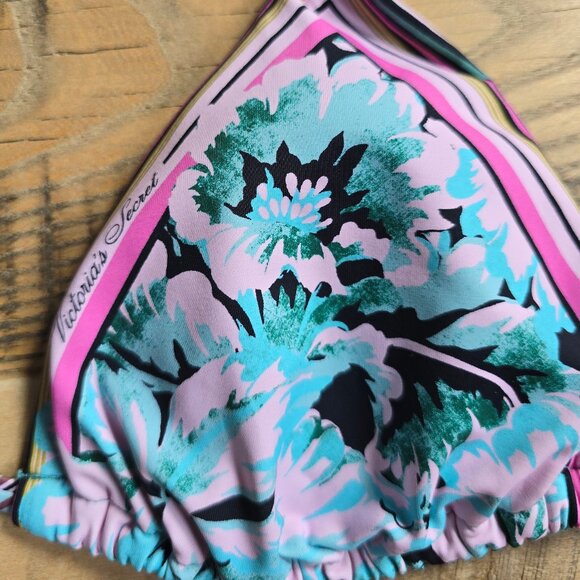 New with Tags Victorias Secret Swim BOHO Beach Triangle Bikini Top Large - Picture 6 of 10